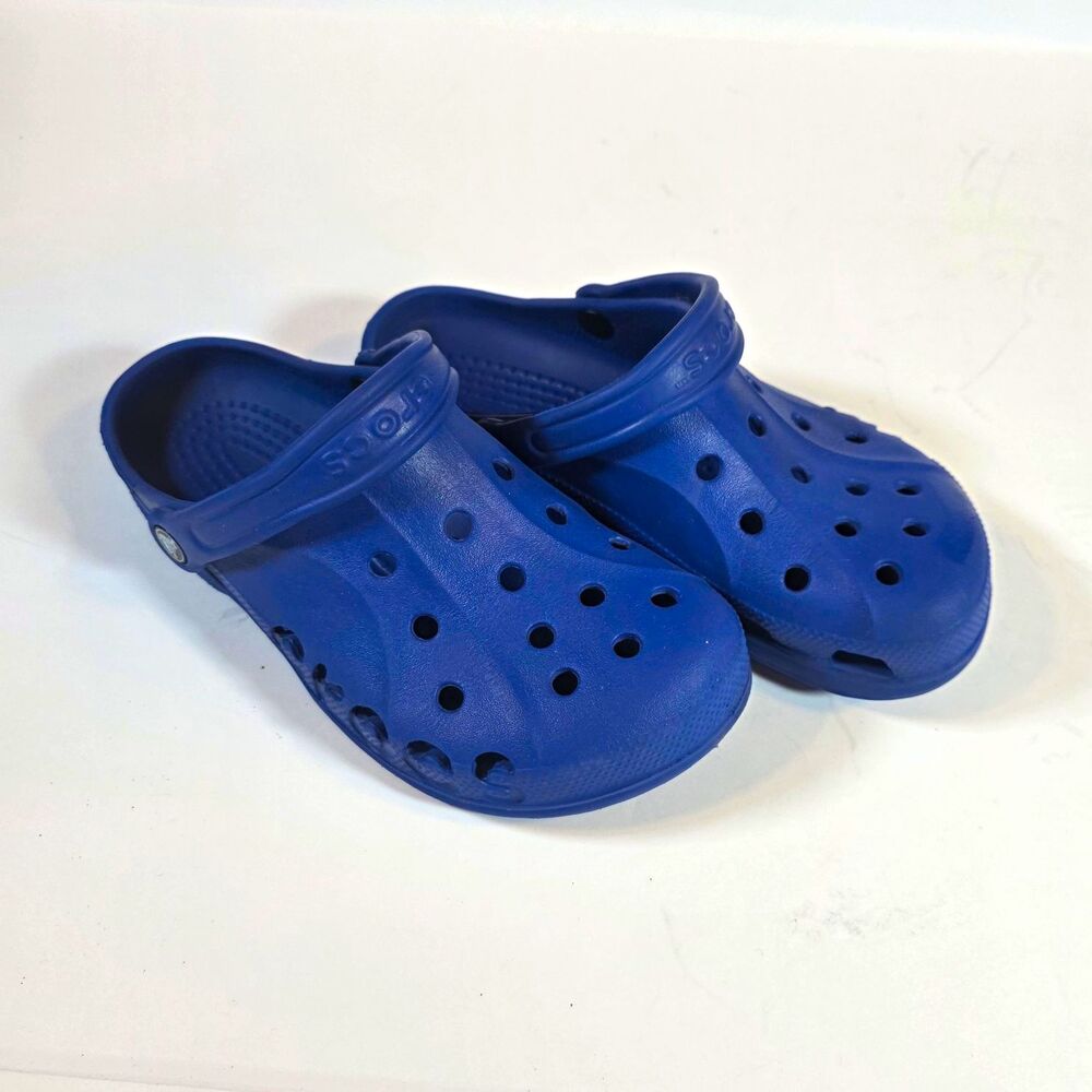 Crocs Classic Clog Sandals Blue Men's US 7 Slip-On Foam Upper Logo